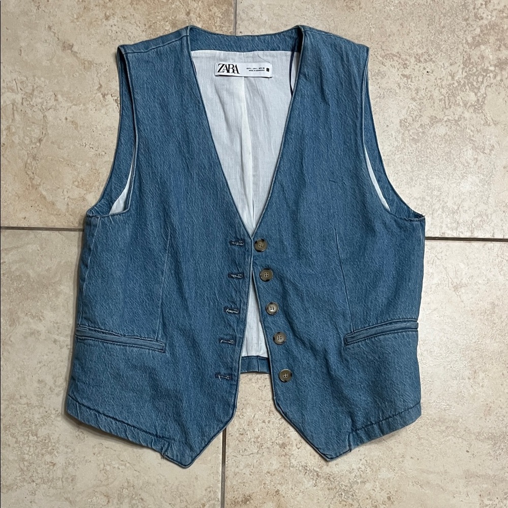 Zara Womens Denim Vest